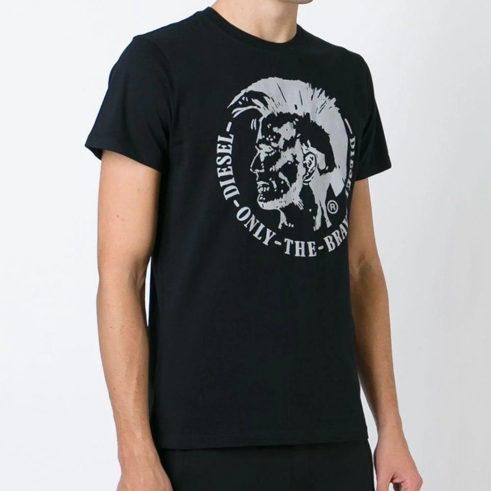 Diesel Only The Brave Embossed Black T-Shirt - Sz XL